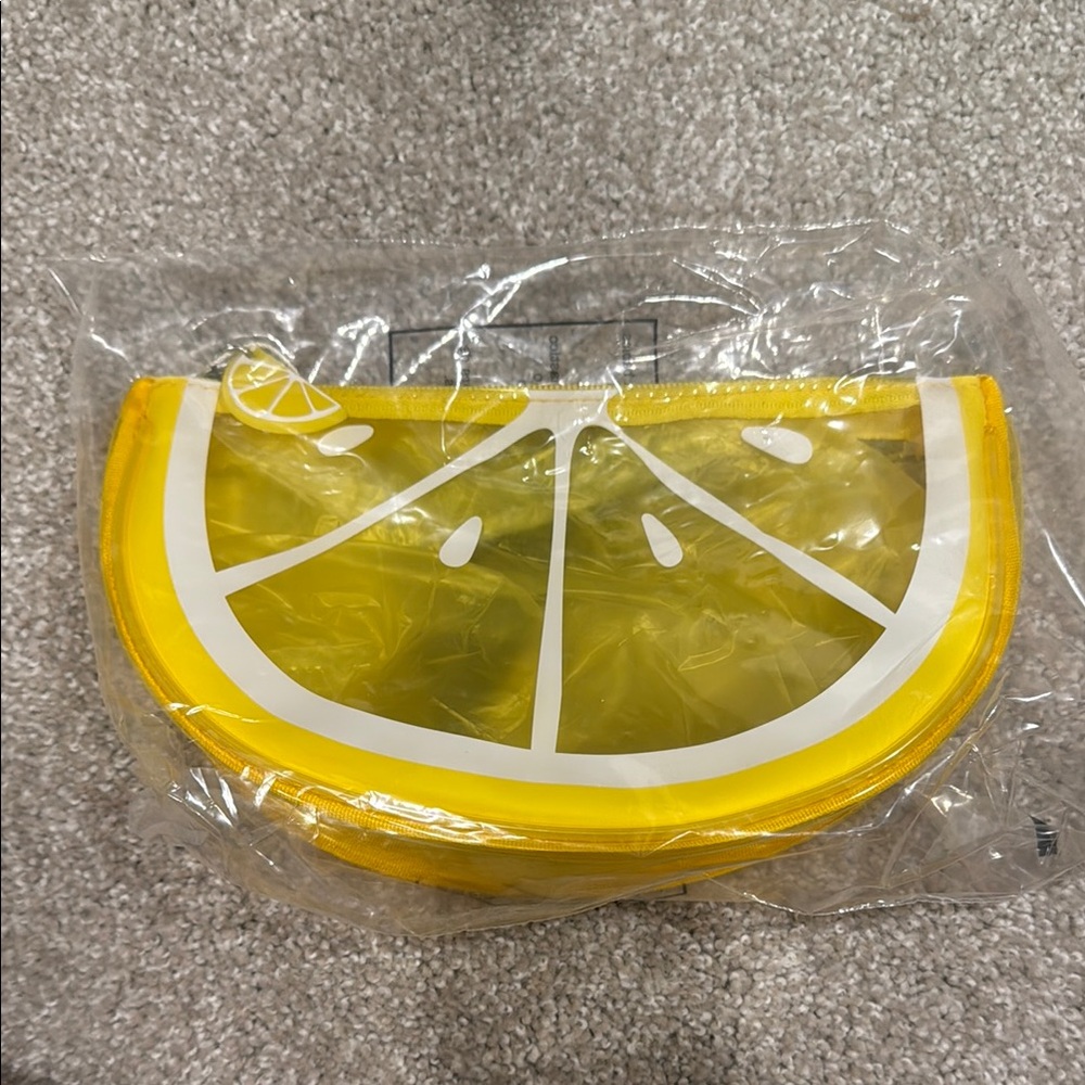 Yellow Lemon Slice Cosmetic Bag